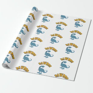 Papel De Presente Baby Dinosaur Design - Matte Wraping Paper