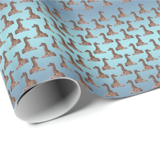 Papel De Presente Baby Giraffe Frenzy Wrapping Paper (Mistura Azul C