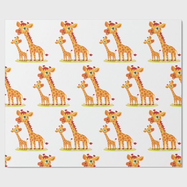 Papel De Presente Baby Giraffe Wrapper paper (Aberto)