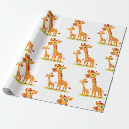 Papel De Presente Baby Giraffe Wrapper paper