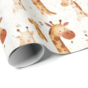 Papel De Presente Baby Giraffes