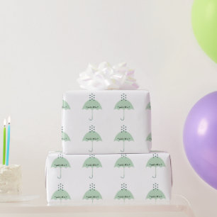 Papel De Presente BABY Green Chá Sprinkle Party