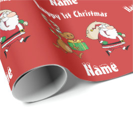 Papel De Presente BABY Happy 1rua Natal Personalizado Engraçado