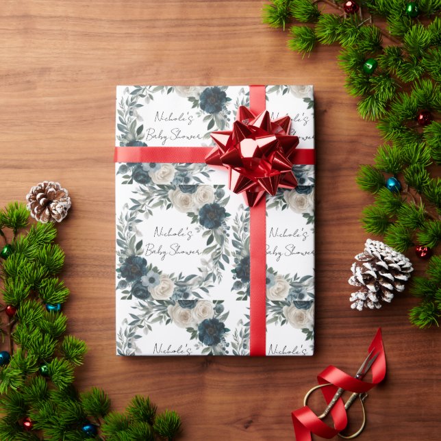 Papel De Presente Baby In Bloom: Um Chá de fraldas inspirado no jard (Presente de Natal)