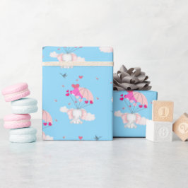 Papel De Presente Baby Nelly no Blue Wrappaper