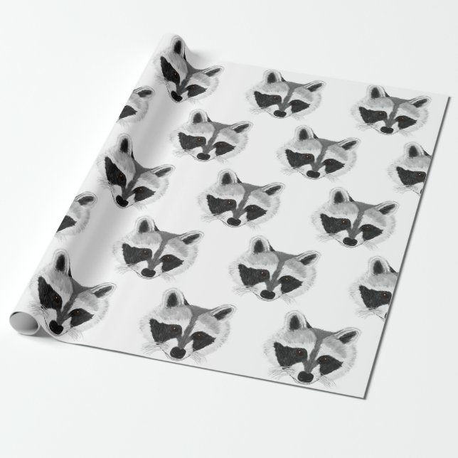 Papel De Presente Baby Raccoon (Desenrolado)
