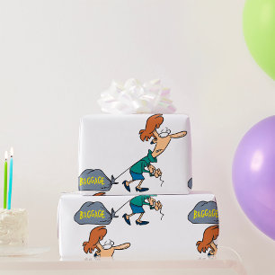 Papel De Presente Bagagem de Dragagem de Mulher