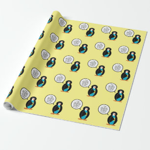 Papel De Presente Bahamas Ms Penguin Falante