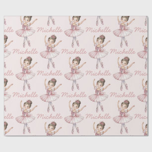Papel De Presente Bailarina dançarina personalizada trendy    