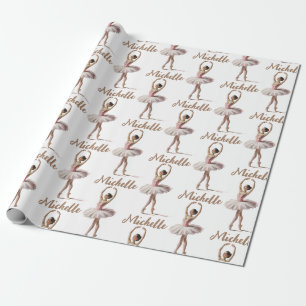 Papel De Presente Bailarina de balé de Natal personalizada