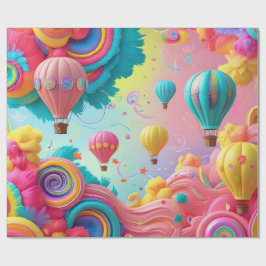Papel De Presente Balão Alto no Céu