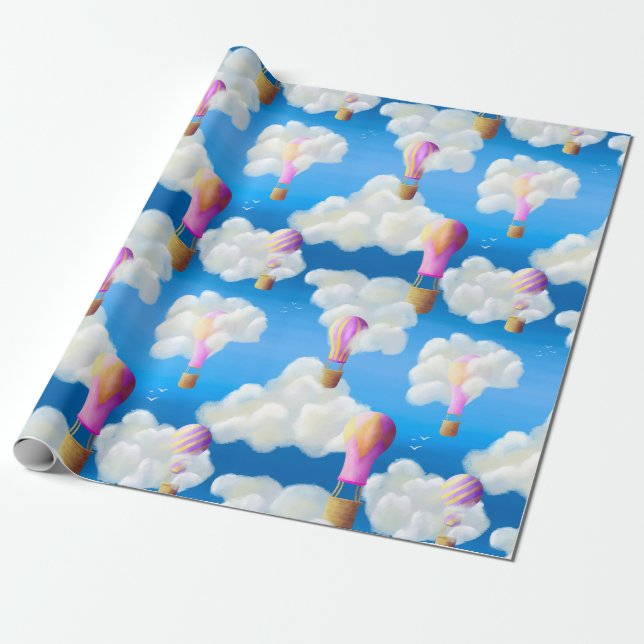 Papel De Presente Balão de ar quente (Desenrolado)