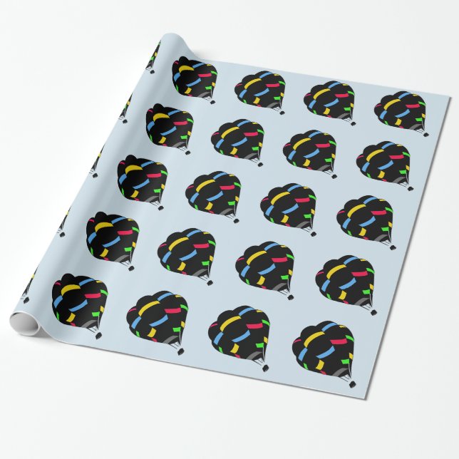 Papel De Presente Balão de Ar Quente (Desenrolado)