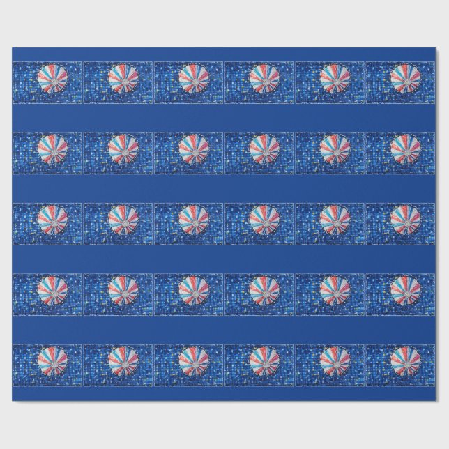 Papel De Presente Balão de Ar Quente Céu Azul (Aberto)