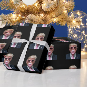 Papel De Presente Balão de Goma Rosa Trump Divertido Presidente EUA