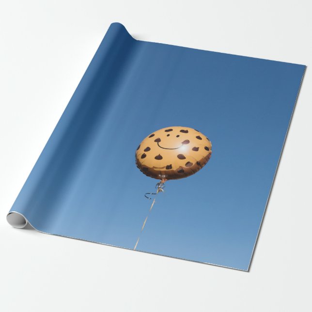 Papel De Presente Balão preto e marrom (Desenrolado)