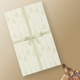Papel De Presente Balas de Natal de Creme Clássico Elegante