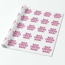 Papel De Presente Bald Chicks Rock - Consciencialização do Cancro