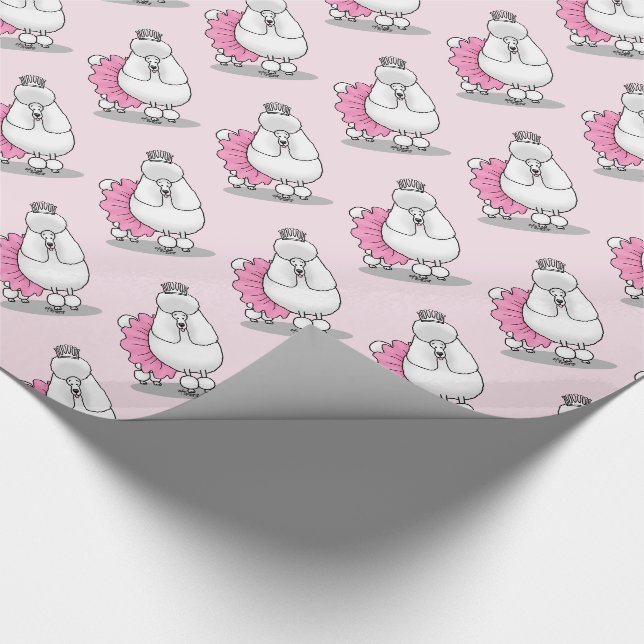 Papel De Presente Balé Ballerina Princesa Cachorro (branco) (Ponta)