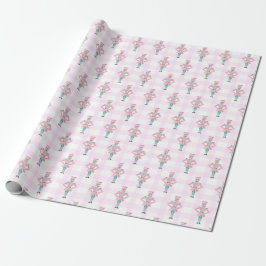 Papel De Presente Balé de Turquesa Rosa Nutcracker