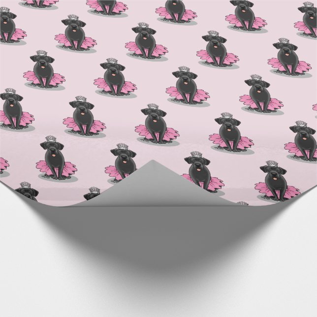 Papel De Presente Balé Engraçado Princesa Black Lab Retriever (Ponta)
