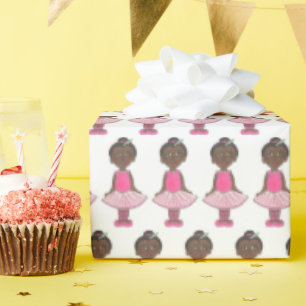 Papel De Presente Balé Rosa Tutu - Professor Ballerina, Aniversário