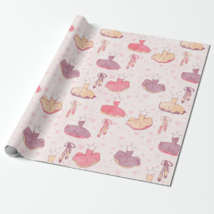 Papel De Presente Balé Tutu vestidos e calçados apontadores