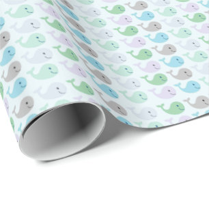 Papel De Presente Baleias Cuecas