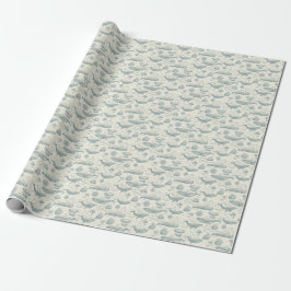 Papel De Presente Baleias nas Nuvens II | Viagem Celestial