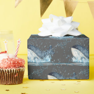 Papel De Presente Baleias Splasting