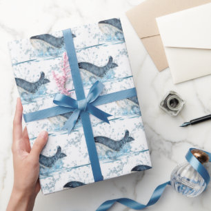 Papel De Presente Baleias Splasting