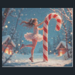 Papel De Presente Ballerina Anime Girl & Candy Cane Christmas<br><div class="desc">A neve estalou suavemente sob seus pequenos pés enquanto ela girava e dançava. O tutu cor-de-rosa, uma nuvem de tula, rodopou-se pela sua delicada estrutura. Em suas mãos pequenas, ela embrenhou uma bengala gigante, suas faixas brilhando na luz verde e macia. A floresta, manchada numa camada intocada de neve, se...</div>