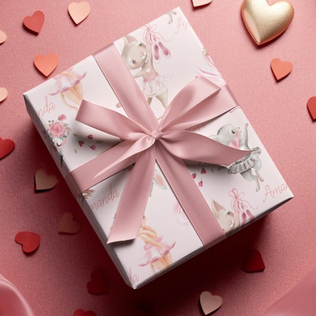 Papel De Presente Ballerina, Balé Infantil Personalizado, (Criador carregado)