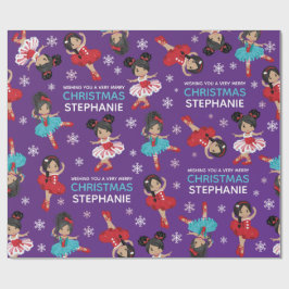 Papel De Presente Ballerina de Natal Multicultural