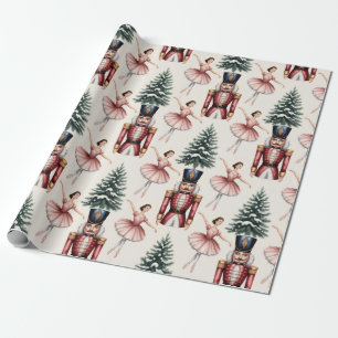 Papel De Presente Ballerina do Quebra-Nozes dançarina de ballet árvo