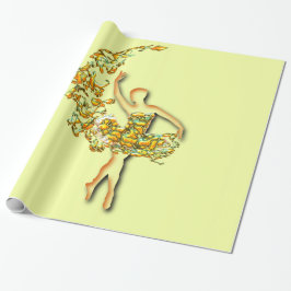 Papel De Presente Ballerina Gift Wraping Paper Balé Dancer Girl