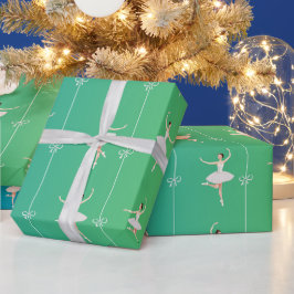 Papel De Presente Ballerina Gift Wrapper Paper Girl Para O Natal