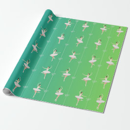 Papel De Presente Ballerina Gift Wrapper Paper Girl Para O Natal