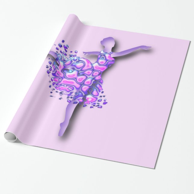 Papel De Presente Ballerina Wraping Paper Balé Dancer Mulher (Desenrolado)