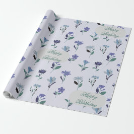 Papel De Presente Balões Coloridos e Confetes Feliz Aniversário