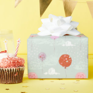 Papel De Presente Balões de Aquarela