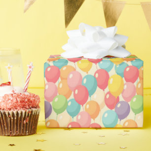 Papel De Presente Balões de festa em cores diferentes