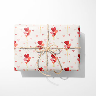 Papel De Presente Balões do Coração