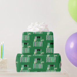 Papel De Presente Balões e Confetes de Aniversário