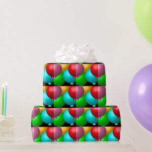 Papel De Presente Balões redondos de aniversário