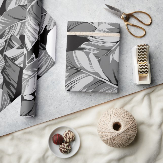 Papel De Presente Banana Folha 3 (Artesanato)