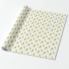 Papel De Presente Banana Kawaii Fofa de Aniversário Infantil Verão