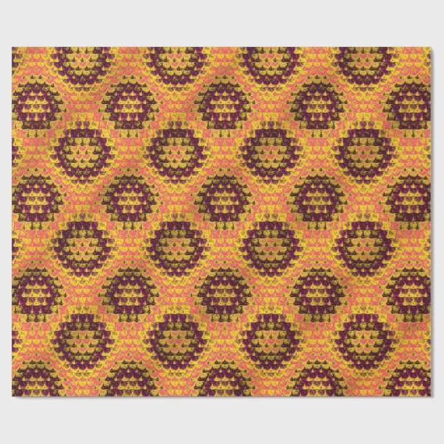 Papel De Presente Banarasi Saree Pattern  (Aberto)