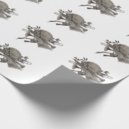 Papel De Presente Banda Music Instruments Vintage Sketch Musical