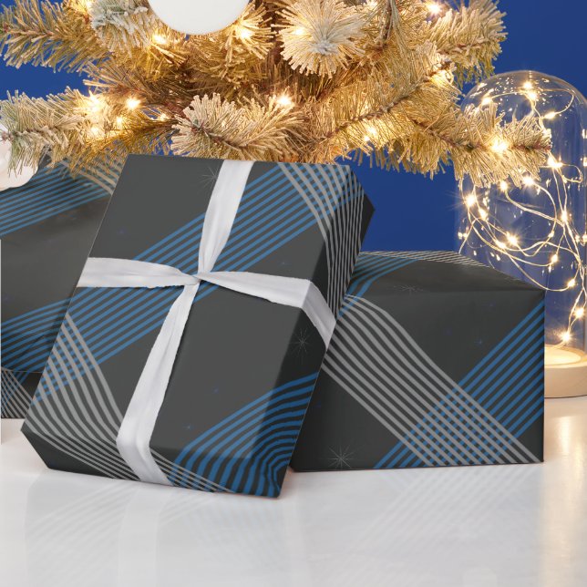 Papel De Presente Bandas Azuis (Feriados)